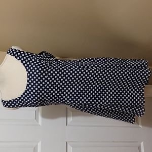 Navy dots sleeveless dress